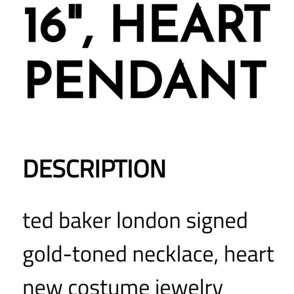 NWT 3PC Ted baker london SET Chunky heart necklace & Earrings. - Picture 8 of 14